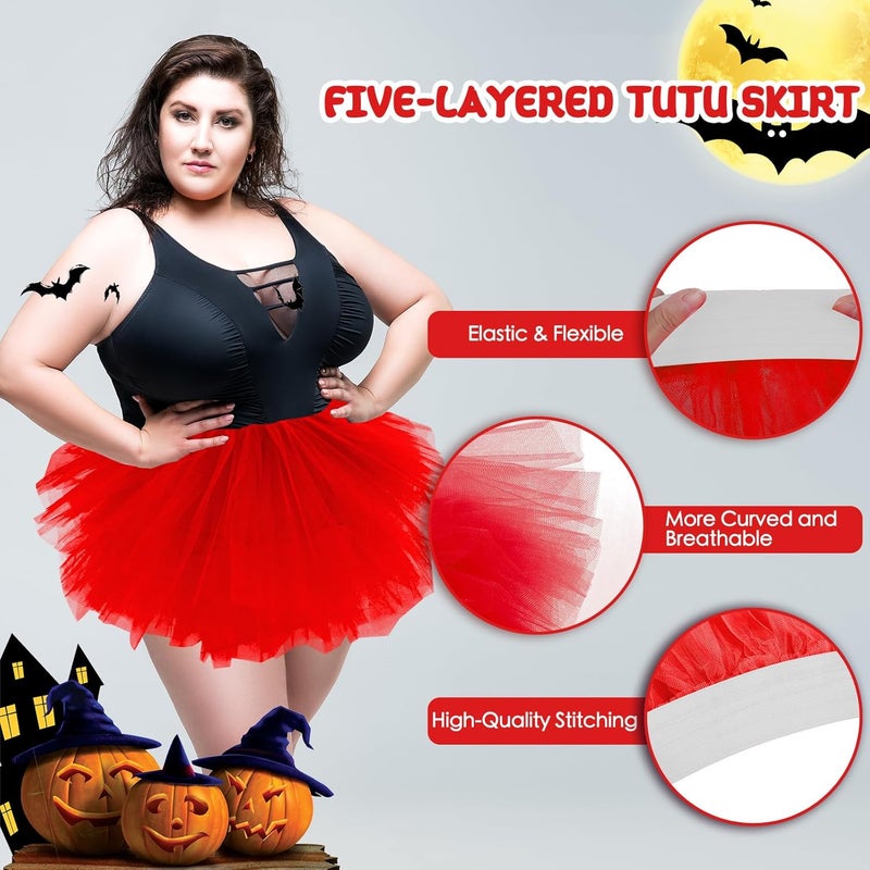 Fynnsure 5 Layers Plus Size Tutu Skirts for Women Extra Large Tulle Skirt 80s Adult Tutu Skirts Tutus Halloween Costumes - Image 3